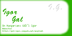 igor gal business card